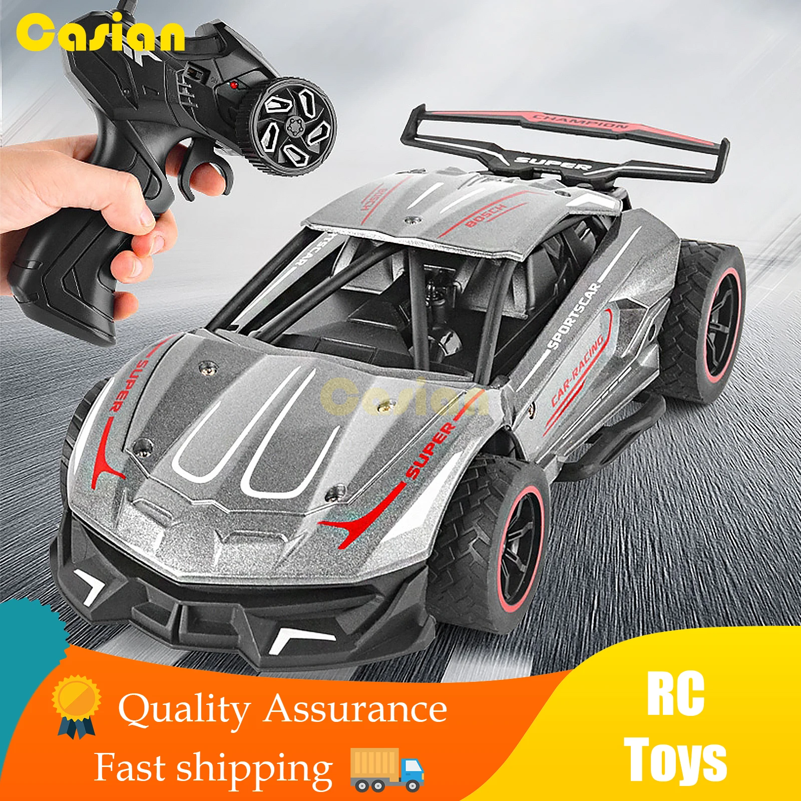 

RC Car 124 4WD Metal RC Drift Racing Car 2.4G Off Road Radio Remote Control Vehicle Electronic Remo Hobby Toys