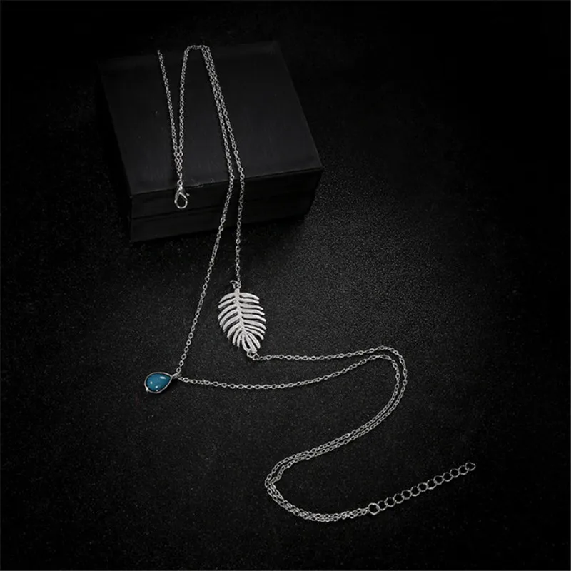 

Creative Multilayer Clavicle Chain Trendy Water Drop Pendant Necklace for Women