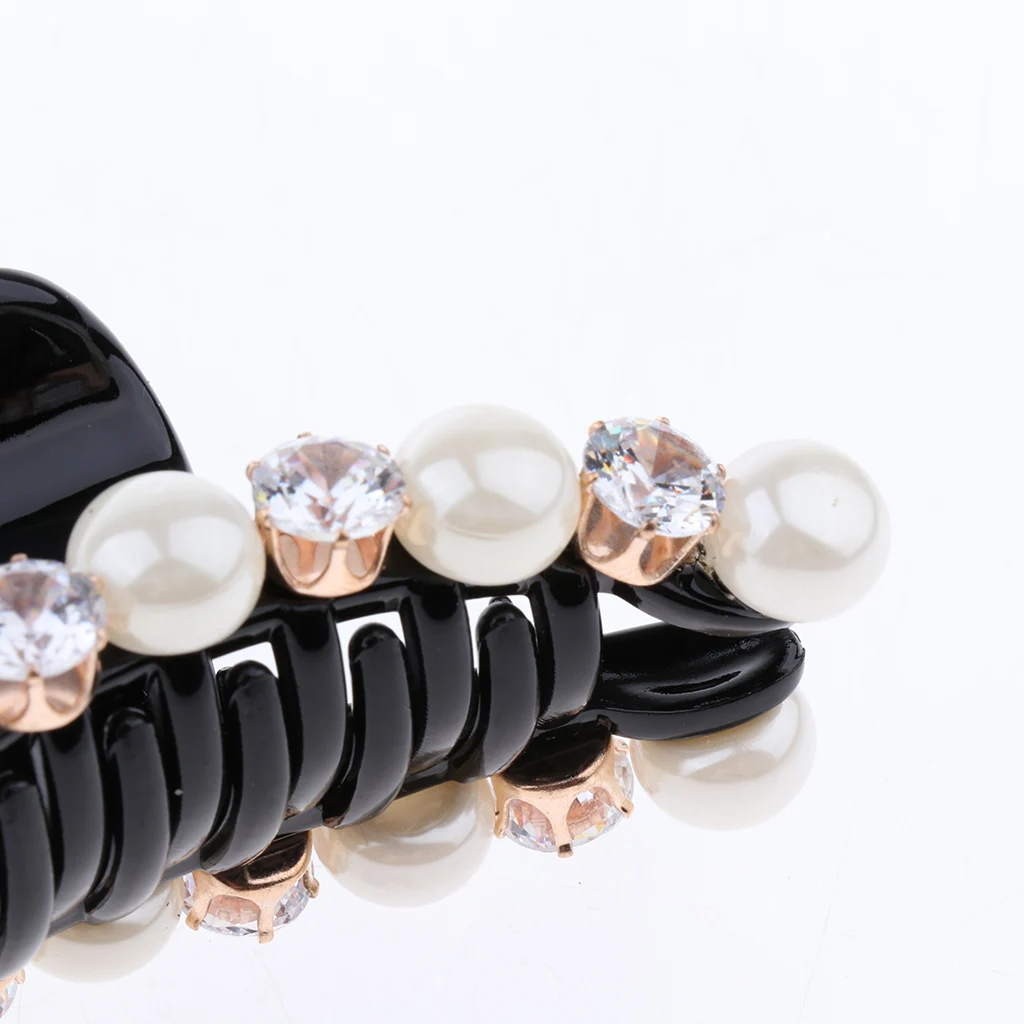 

Large Pearls Rhinestone Hair Claw Clips Ponytail Holder Clamp Hair Grip Pin