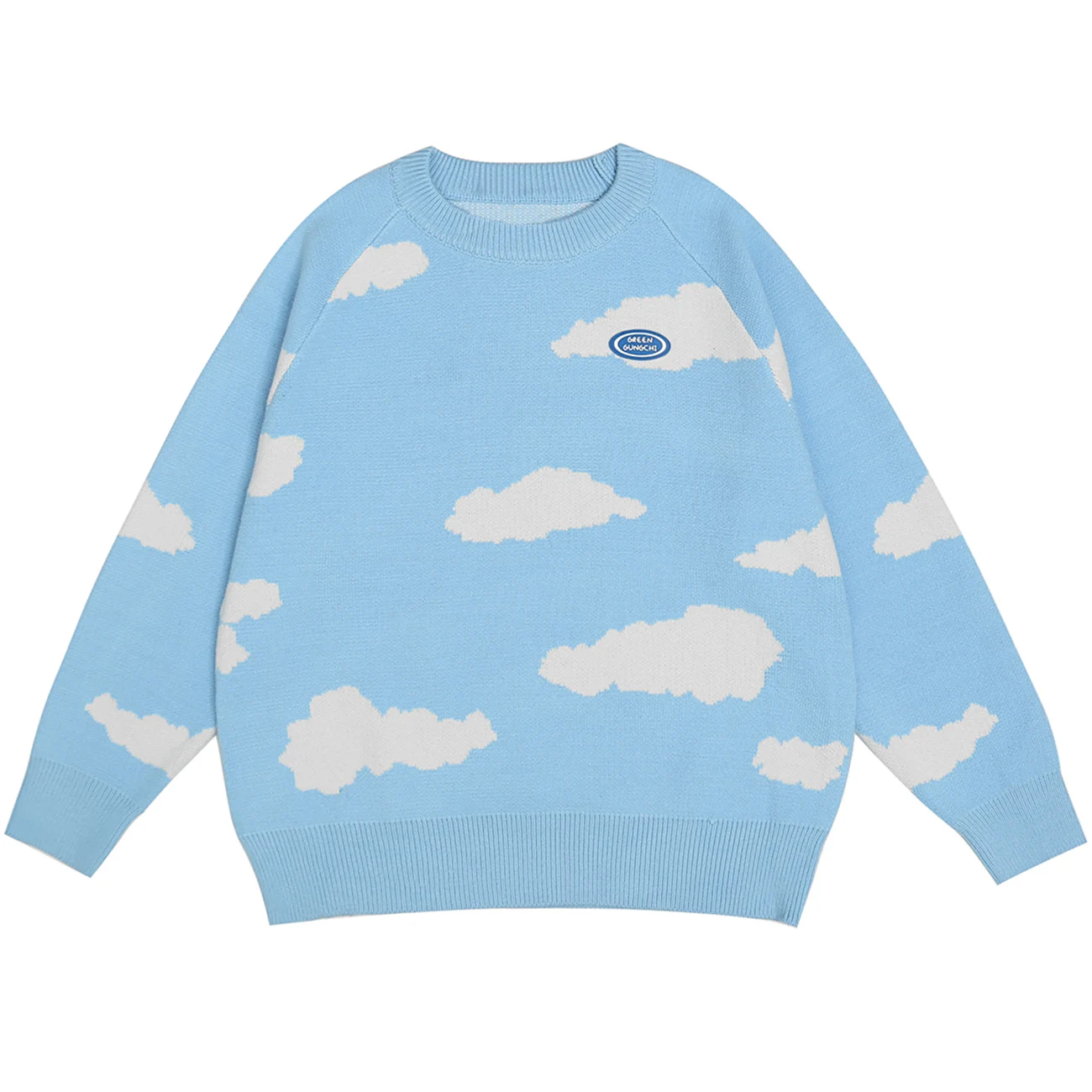 

Autumn Winter Sweaters Cloud Pattern Knitted Pullover Sweater Fashion Casual Loose Cotton Jumpers Tops Unisex Streetwear