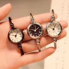 Винтажные кварцевые часы с браслетом из сплава, аналоговые наручные часы, повседневные женские кварцевые часы, подарок, изысканные наручные часы