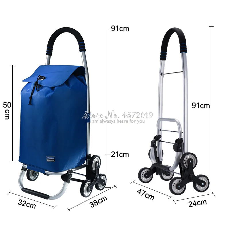 Складная Алюминиевая тележка для шоппинга маленькая старые дома светильник