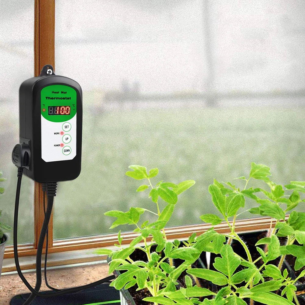 

Heating and Cooling Dual Relay Temperature Controller Carboy Fermenter Greenhouse Terrarium Temp Control Crawler Controller