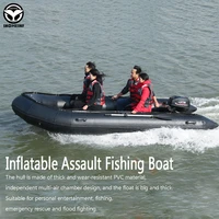 inflatable boat pvc assault boats with aluminum floor 1 2mm pvc anti collision sea fishing speed raft kayak rowing accessories