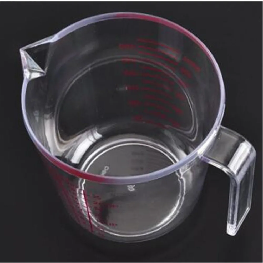 

1pcs 300ml 600ml Clear Plastic Measuring Cup, Heat-resistant Measuring Cup with Angled Grip and Spout Graduated Baking Tools