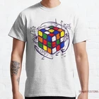 Футболка Rubiks мужсветильник с математическим принтом, легкая тенниска с коротким рукавом, модная повседневная майка, брендовая одежда унисекс