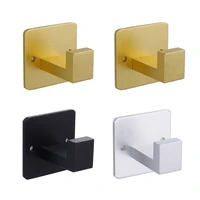 space aluminium bathroom hooks adhesive gold creative kitchen wall mounted bath door coat robe hook hat key towel holder hanger