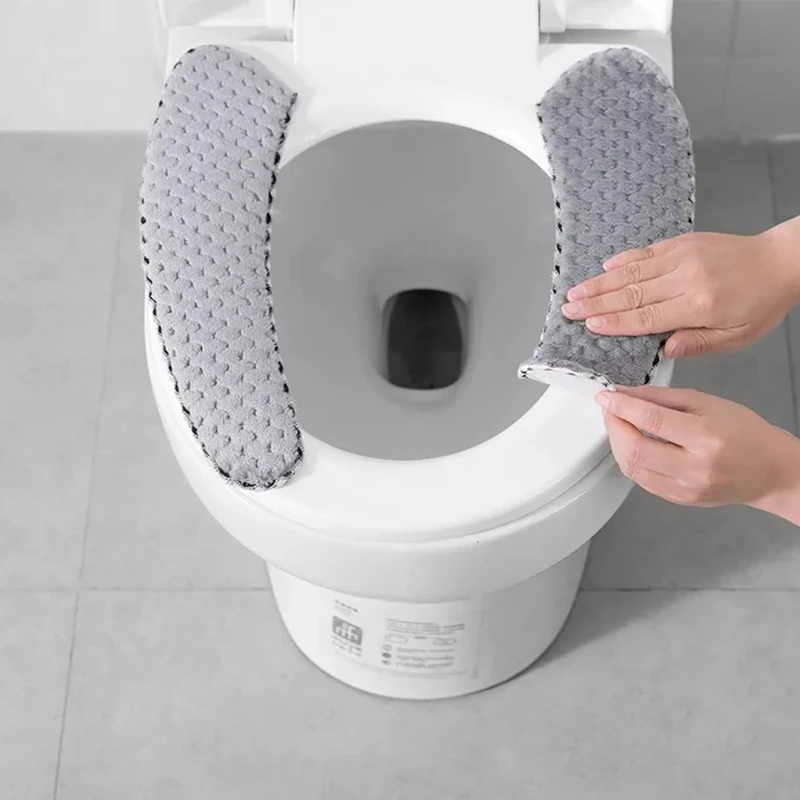 

Nordic Winter Thick Toilet Seat Covers Soft Washable WC Toilet Lid Cover universal Closestool Mat Seat Case Bathroom Accessories