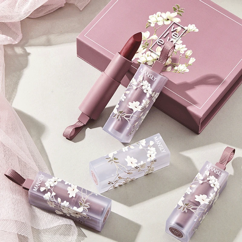 

4 Pcs/set Waterproof Lipstick Sexy Matte Lipstick Matte Velvet Lipstick Lip Makeup Cosmetic Lip Glaze Matte Lip Glaze