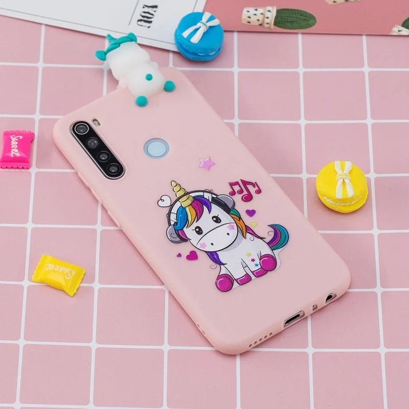 3D игрушки силиконовые для Xiaomi Redmi Note 8 чехол Redmi Note 8 Pro 8T 8A конфеты Мягкий мультфильм Redmi Note 8 чехол Redmi Note 8 Pro Чехол