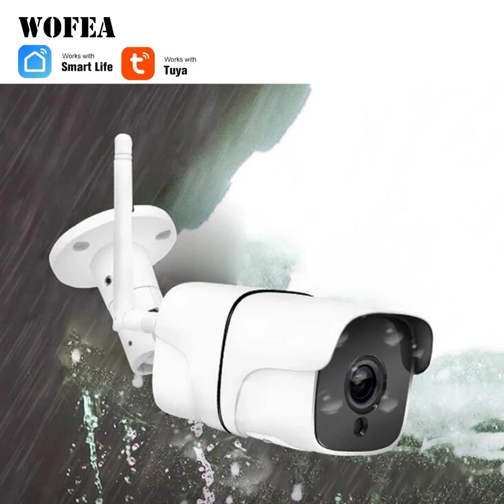 WOFEA наружная Водонепроницаемая камера Tuya сетевая Wifi ip Беспроводная умная WiFi Wi Fi