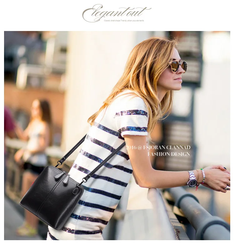 

New Genuine Leather Shell Women Shoulder Bag Luxury Brand Bag Women Messenger Bag Famous Designer Brand Women Crossbody Bag