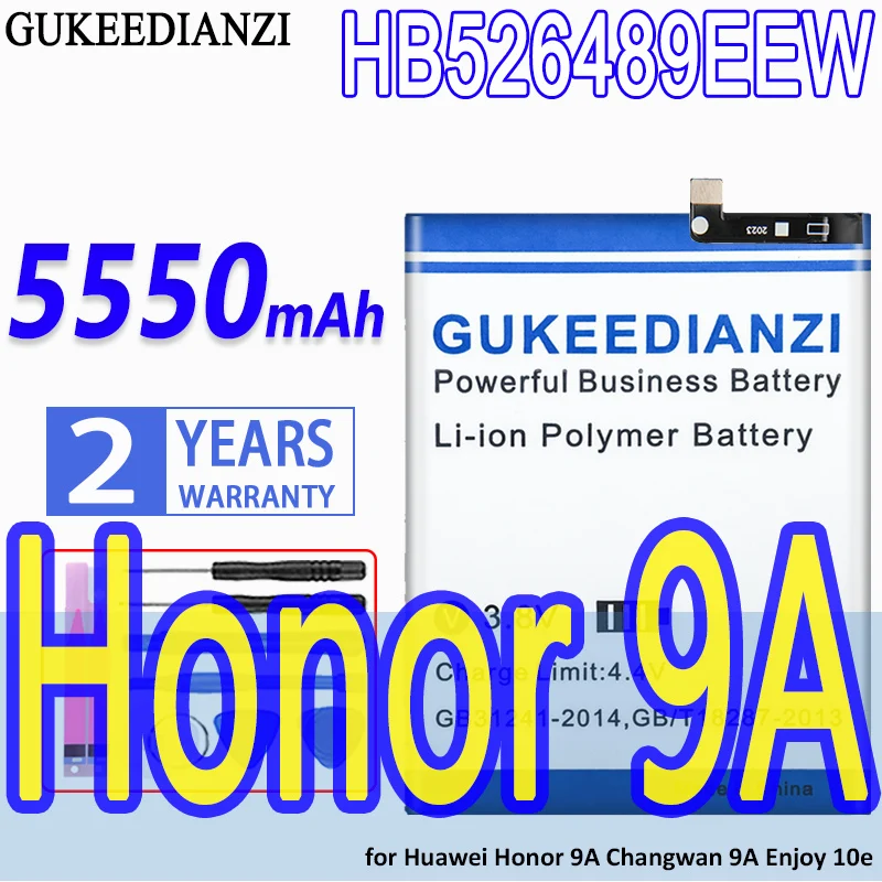 Аккумулятор GUKEEDIANZI HB526489EEW 5550 мАч для Huawei Honor 9A Changwan 9A Enjoy10e Honor9A Changwan9A Enjoy 10e