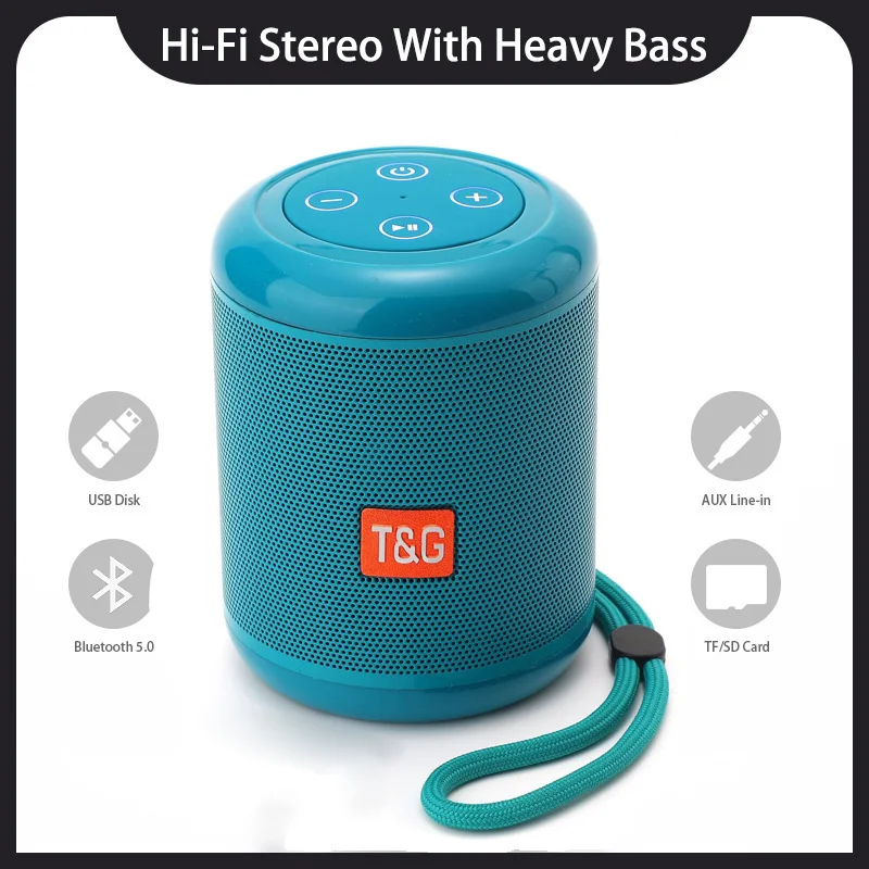 

Mini Small Portable Bluetooth Speakers FM Radio TF AUX USB Powerful Wireless Subwoofer Music Outdoor Column Boombox caixa de som