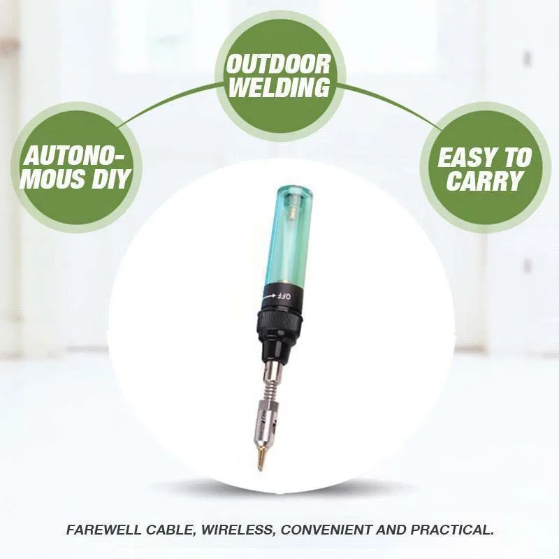

Mini Gas Soldering Iron Pen Portable Alkane Gas Soldering Iron 3 in 1 Hand Tool Kit Torch Welding Electronics Tool Cordless