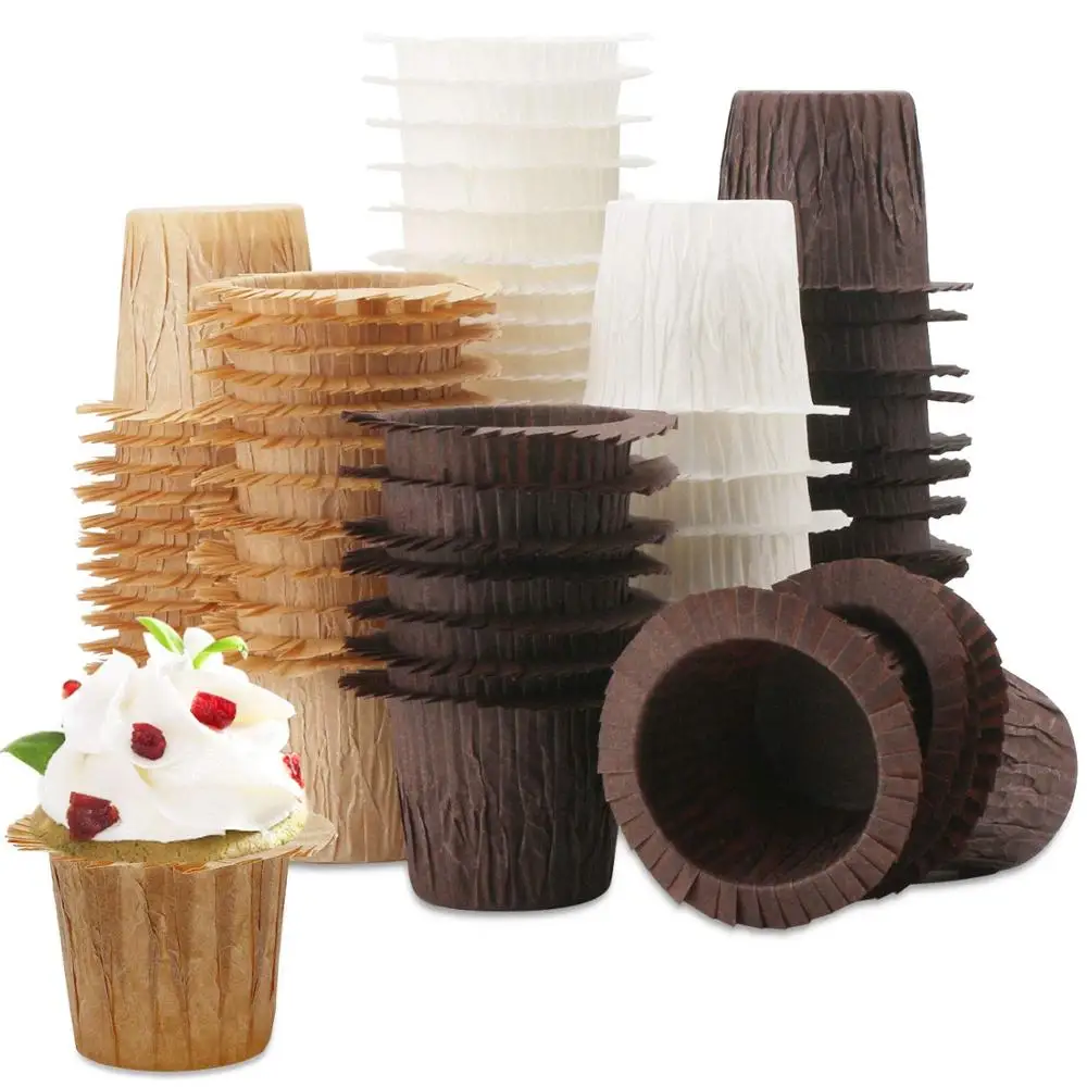 100 шт./упак. кекс выпечки чашки Бумага Формы для кексов вкладыши высокого фланец