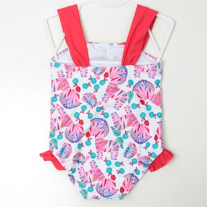 Детский слитный купальник для девочек 2 7 лет летняя пляжная одежда с