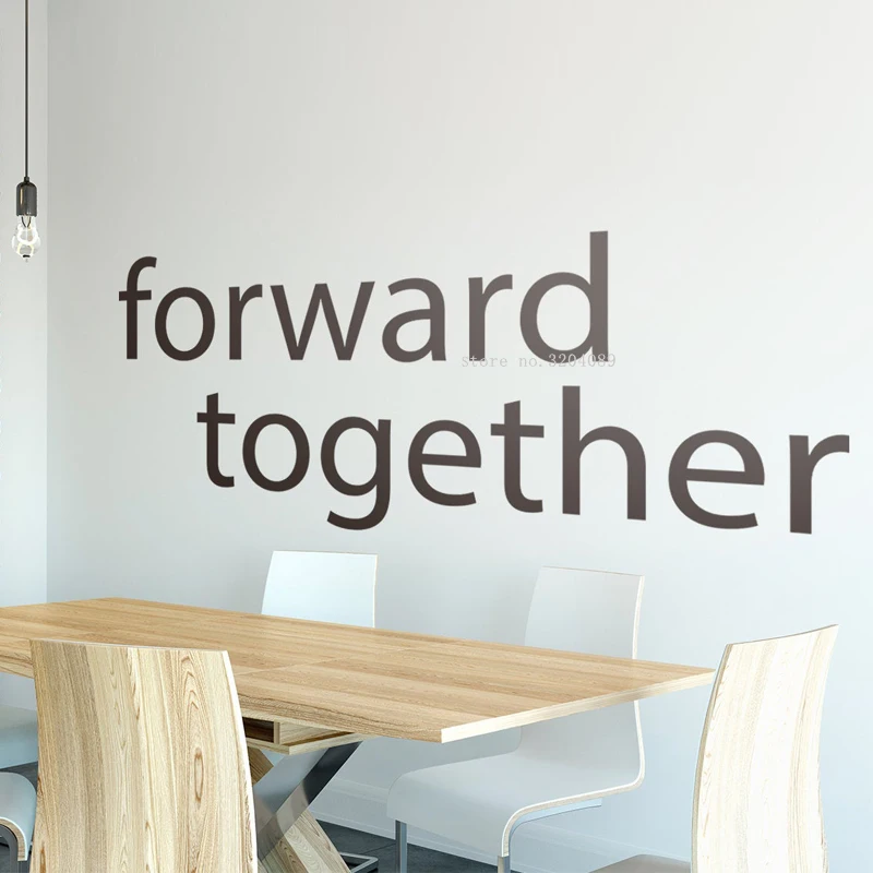 Вперед вместе мотивационные настенные наклейки командной работы офиса