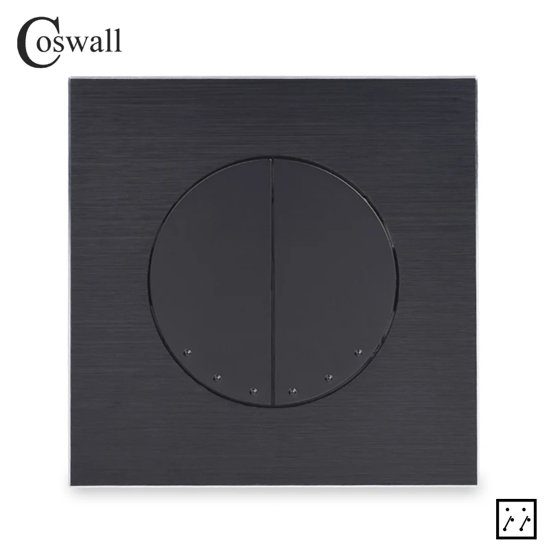 Coswall 2 Gang 3 Way Cross Conmutador промежуточный On / Off настенный светильник ель света