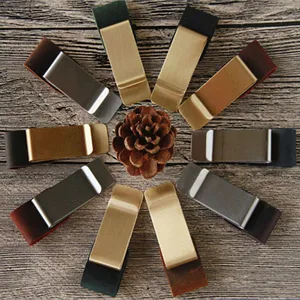 Кожаный латунный держатель для ручки в стиле ретро, металлическая вставка для ручки, слот для ручки из нержавеющей стали, латунная ручка с петлями, гравировка имени, логотип клиента