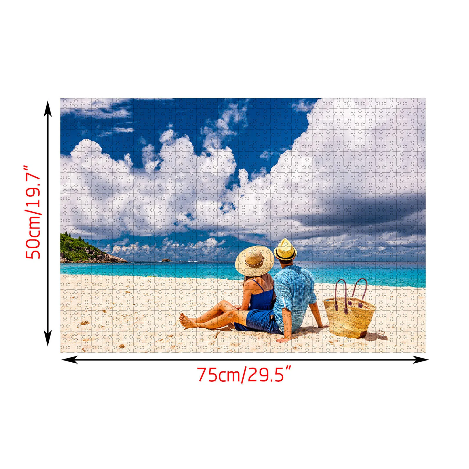 

HIINST 1000pcs Beach Couples Picture Jigsaw Puzzle Toys Kids Educational Toys Building Block Game Drop Ship 2021