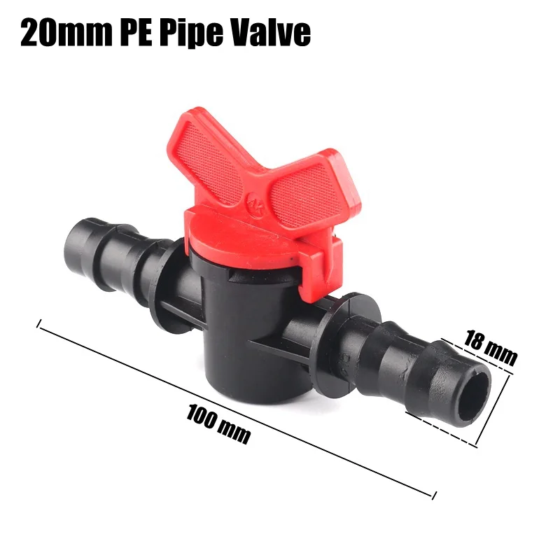 20PE Pipe Valve 3 шт. 8 видов разъем типа орошения шаровой клапан микро капельного орошения шланг разъемы сельскохозяйственные поливы наборы PE трубы клапан - Цвет: 20PE Pipe Valve