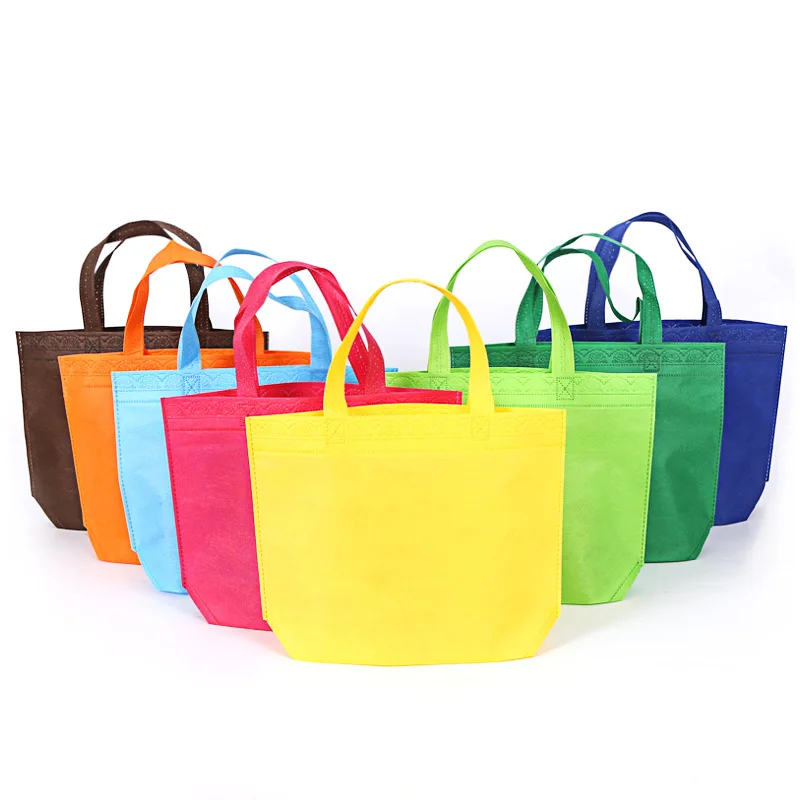 

2021 Shopping Bag Wholesale Non-Woven Tote Bag Coated Takeaway Packaging Bag Gift Clothing Storage 11color