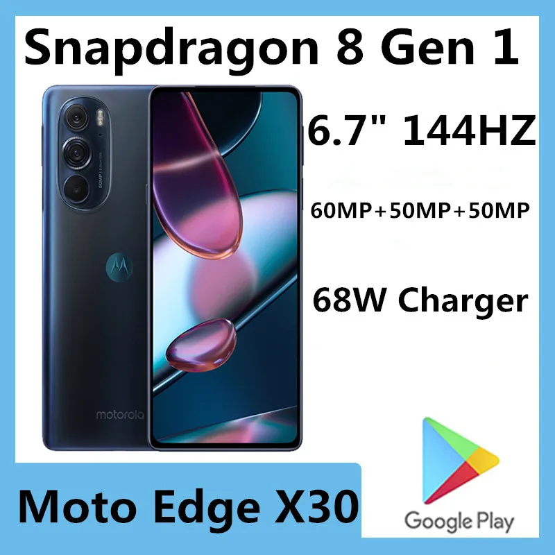 Оригинальный телефон Motorola Moto Edge X30 5G Snapdragon 8 Gen 1 Android 12 0 сканер отпечатков пальцев