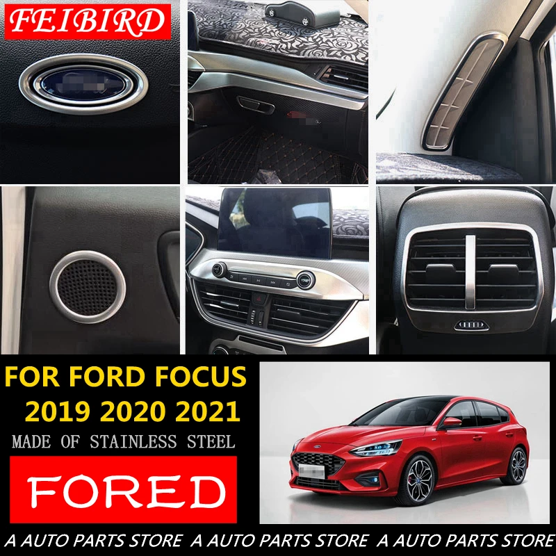 Матовые Серебристые молдинги для интерьера Ford Focus 2019 2021 внутренний подлокотник