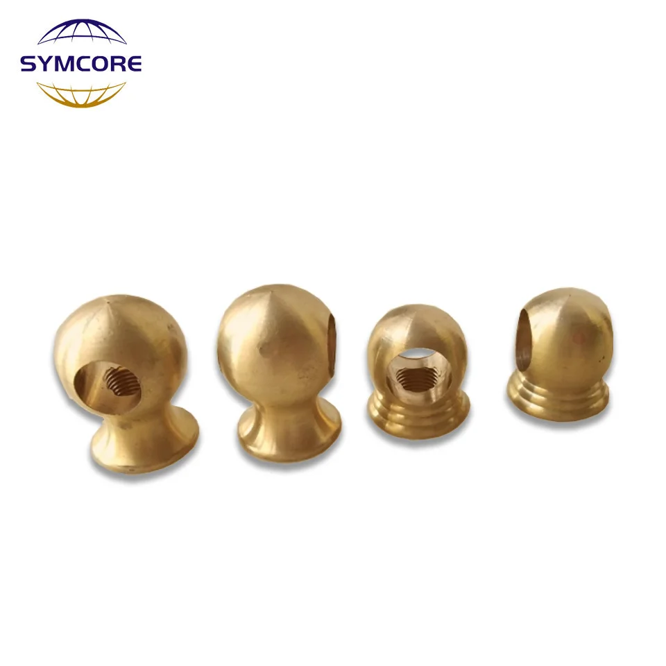 Pure Copper Brass M10 Internal Thread Round Head Hanging Plate Magnesium Nut Decorative Nut Two-way 90 Degree With Side Hole