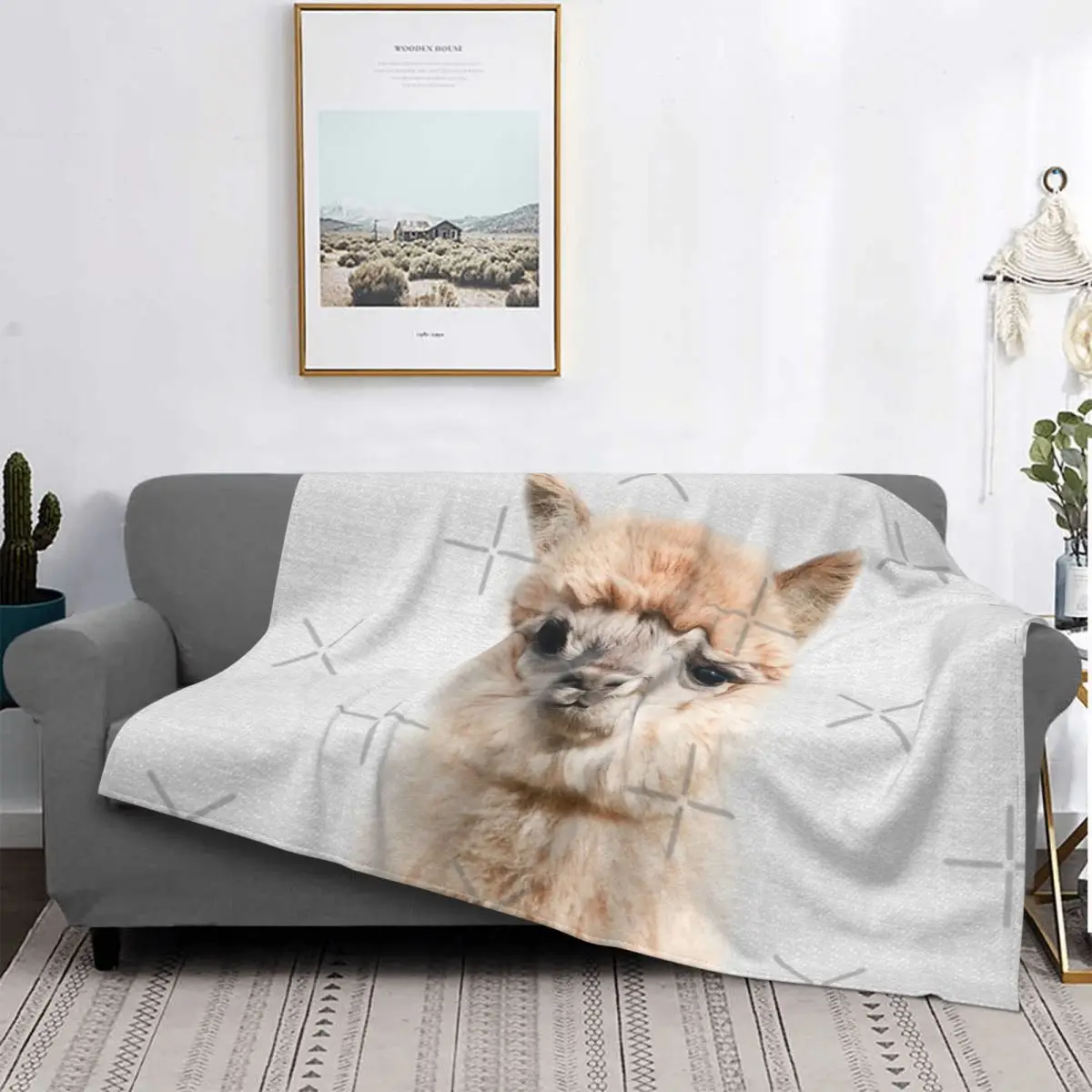 

Manta a cuadros de colores de Alpaca, para cama colcha, alfombra a cuadros mullida, manta para cama