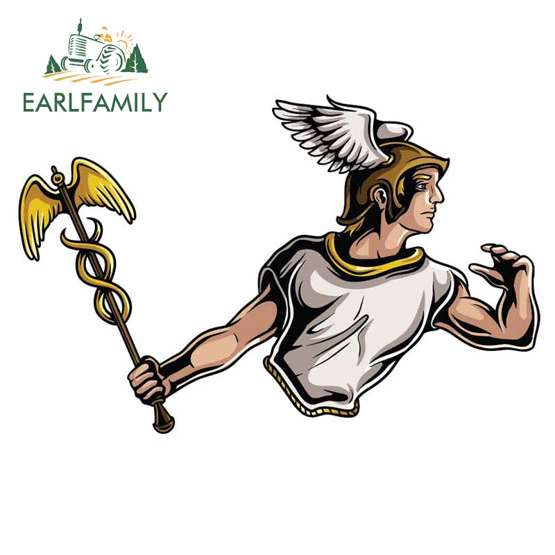 

Автомобильная наклейка EARLFAMILY, 13 см х 8,6 см, для Olympus, Гермес, Бог, аниме, автомобильные мультипликационные наклейки, мотоцикл, окна