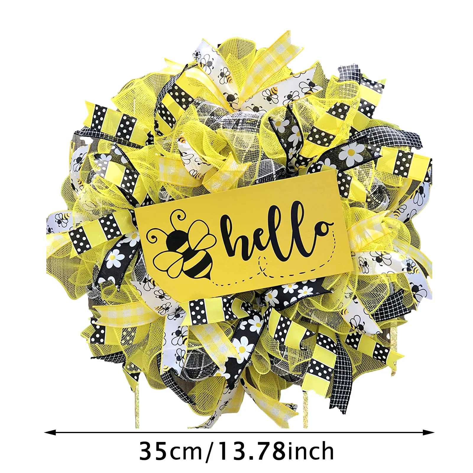 

Simulation Leaf Bee SunflowerWreath Artificial Garland Hanging Pendants Wedding Bedroom Room Decoration Accessories Aesthetic