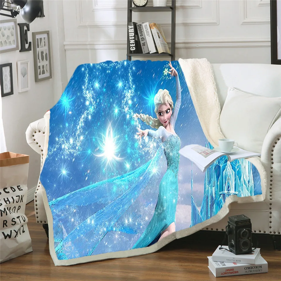 

Disney Frozen Princess Olaf Blanket Plush Blanket Warm Soft Bed Cover Single Twin Bedding Baby Boys Girls Children Gifts