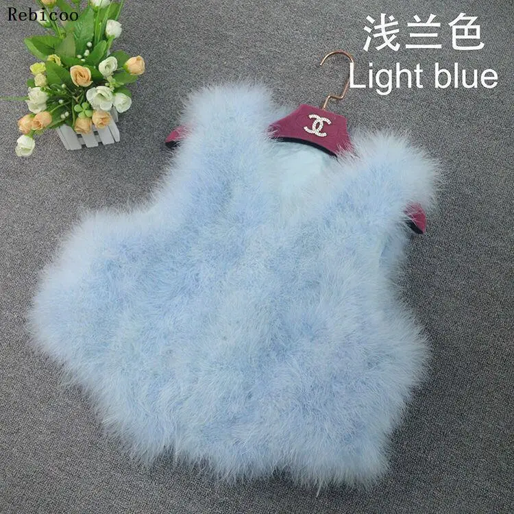 Длинный Меховой жилет из индейки и перьев женский осенне зимний облегающий