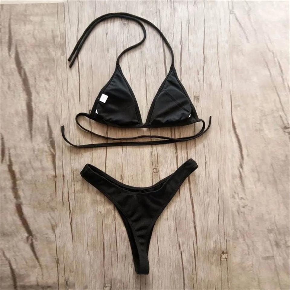 

New Sexy High Cut Bikinis 2019 Mujer Micro High Waist Bikini Set Push Up Thong Biquini Swimwear Women Mini Swimsuit Bathing Suit