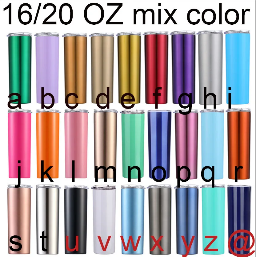 20oz узкие стакан пивная кружка с крышкой соломы Кофе вина чашка двойными стенками