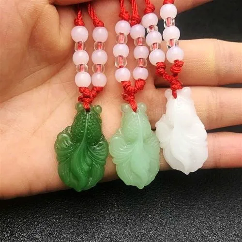 Китайский нефритовый золотой кулон ожерелье Шарм ювелирные изделия Модные