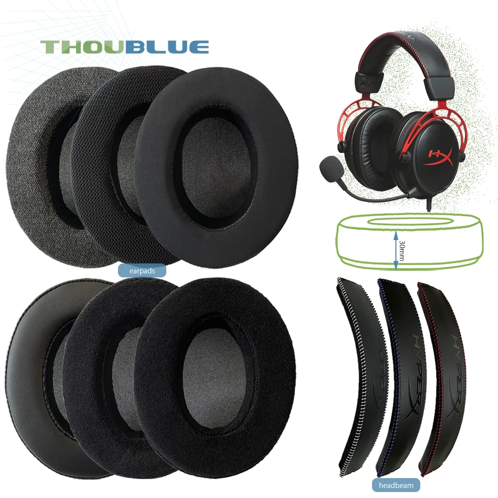 THOUBLUE Replacement Ear Pad For HyperX Cloud Core Silver II Alpha PRO S Earphone Memory Foam Cover |