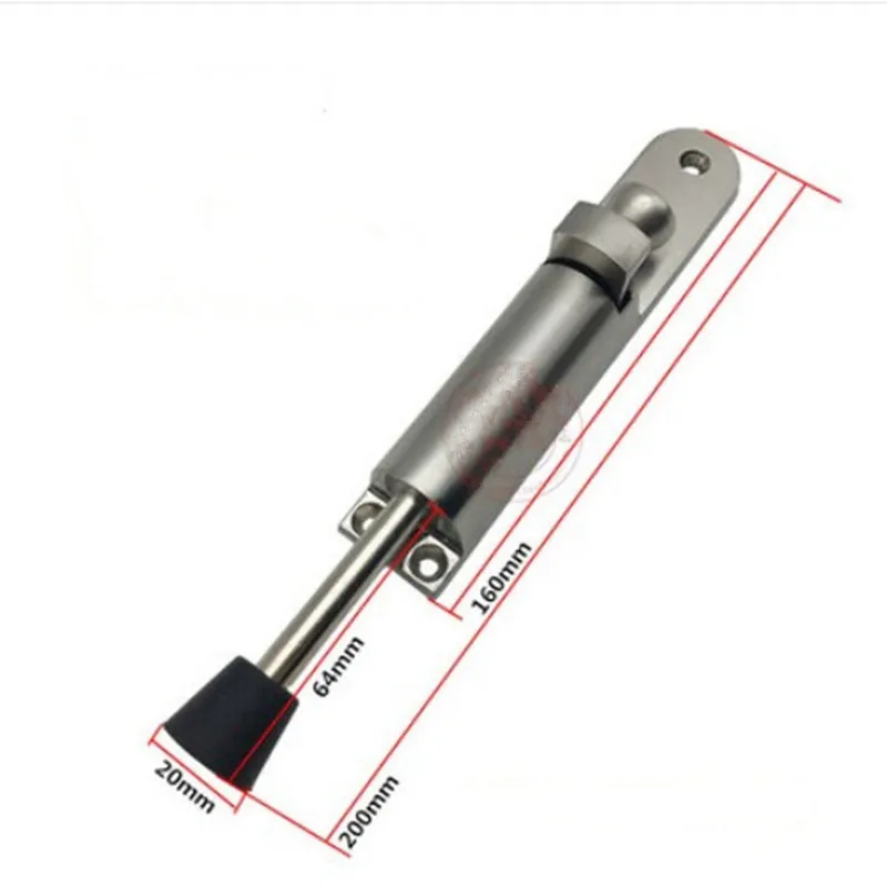 Телескопическая дверная пробка из нержавеющей стали серебристая пружинная