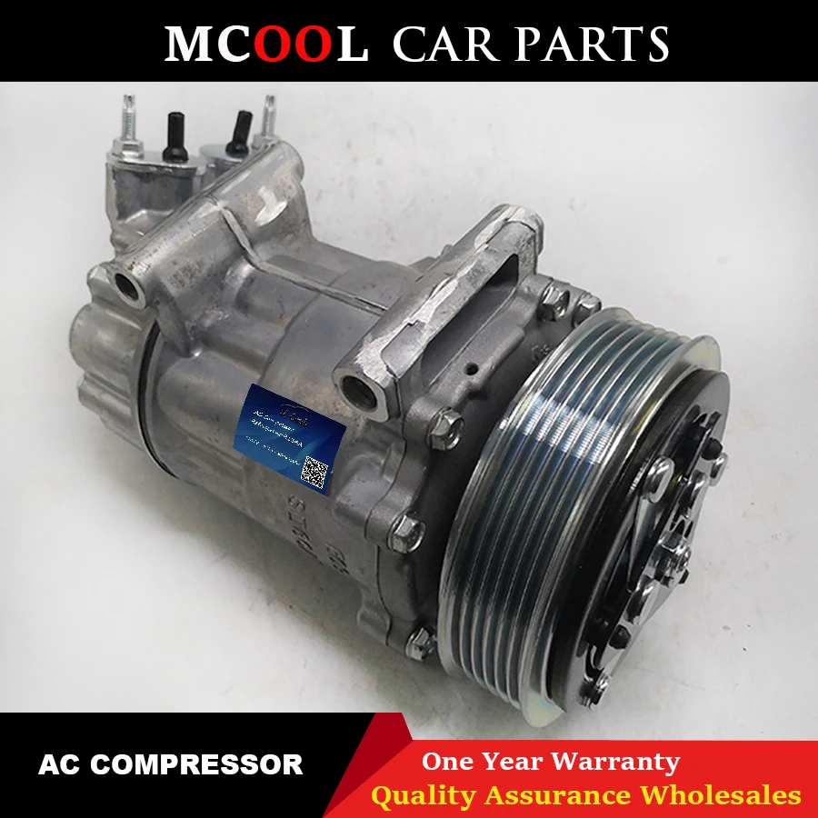 Новый компрессор переменного тока SD7C16 для Peugeot 307 308 807 406 607 Citroen C4 9651911480 6453QL 9671216780