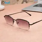 Очки Zilead в металлической полуоправе для мужчин и женщин, Модные антибликовые солнцезащитные аксессуары для чтения, для дальнозоркости