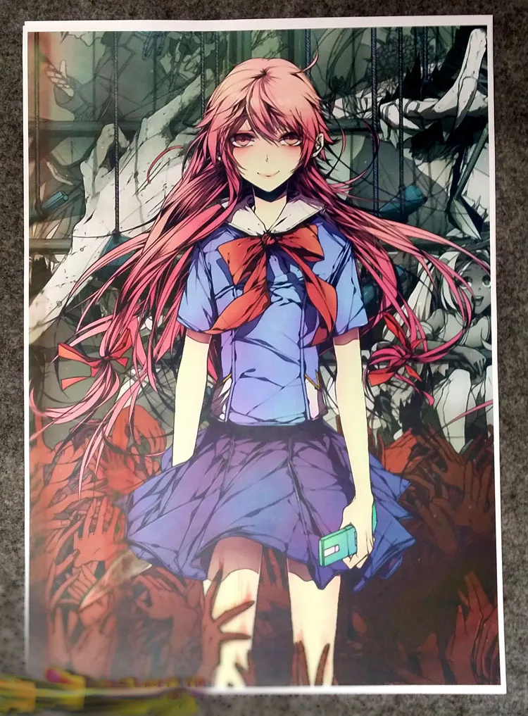 Аниме дневник будущего 42 см х 30 Мирай Ники мультяшный постер реквизит для косплея