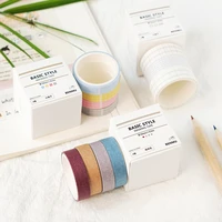 11pcs grid solid color basic series masking tape exquisite boxed washi tapes scrapbooking album gift decoration stickers h6712