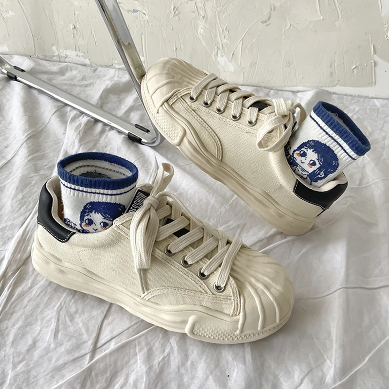 Кроссовки женские с закрытым носком повседневная обувь для скейтборда модная