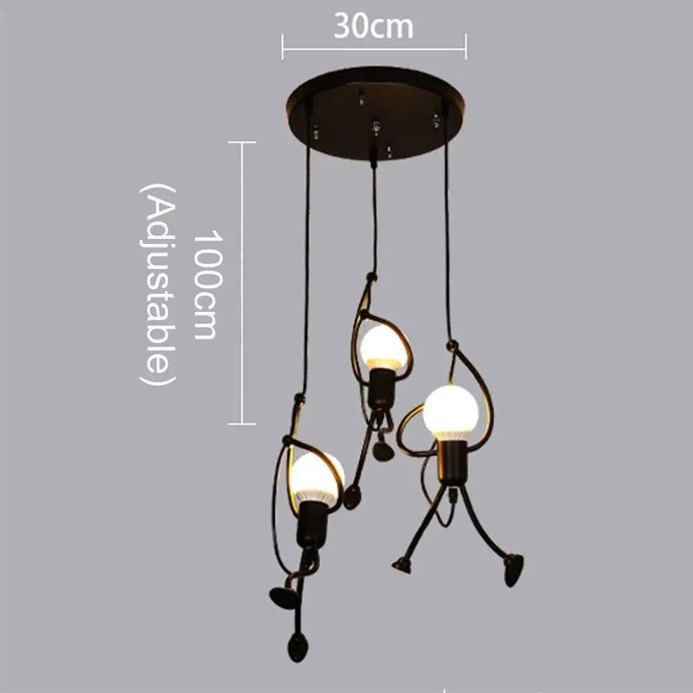 Подвесной светильник черный Современный Креативный Регулируемый подвесной для