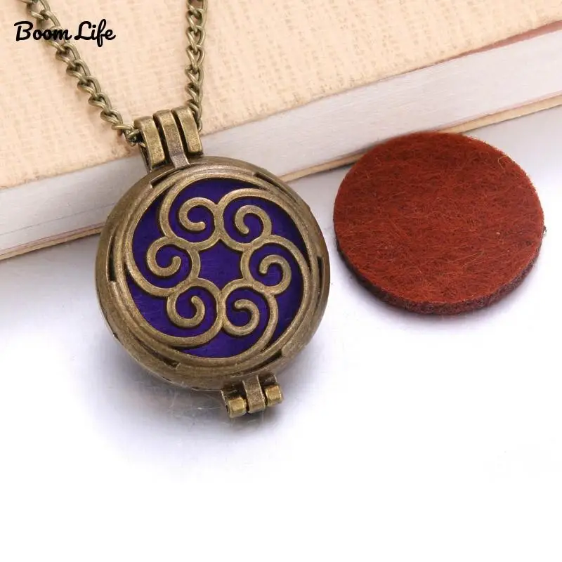 Винтажное медное вихревое аромараспылитель ожерелье парфюмированное масло