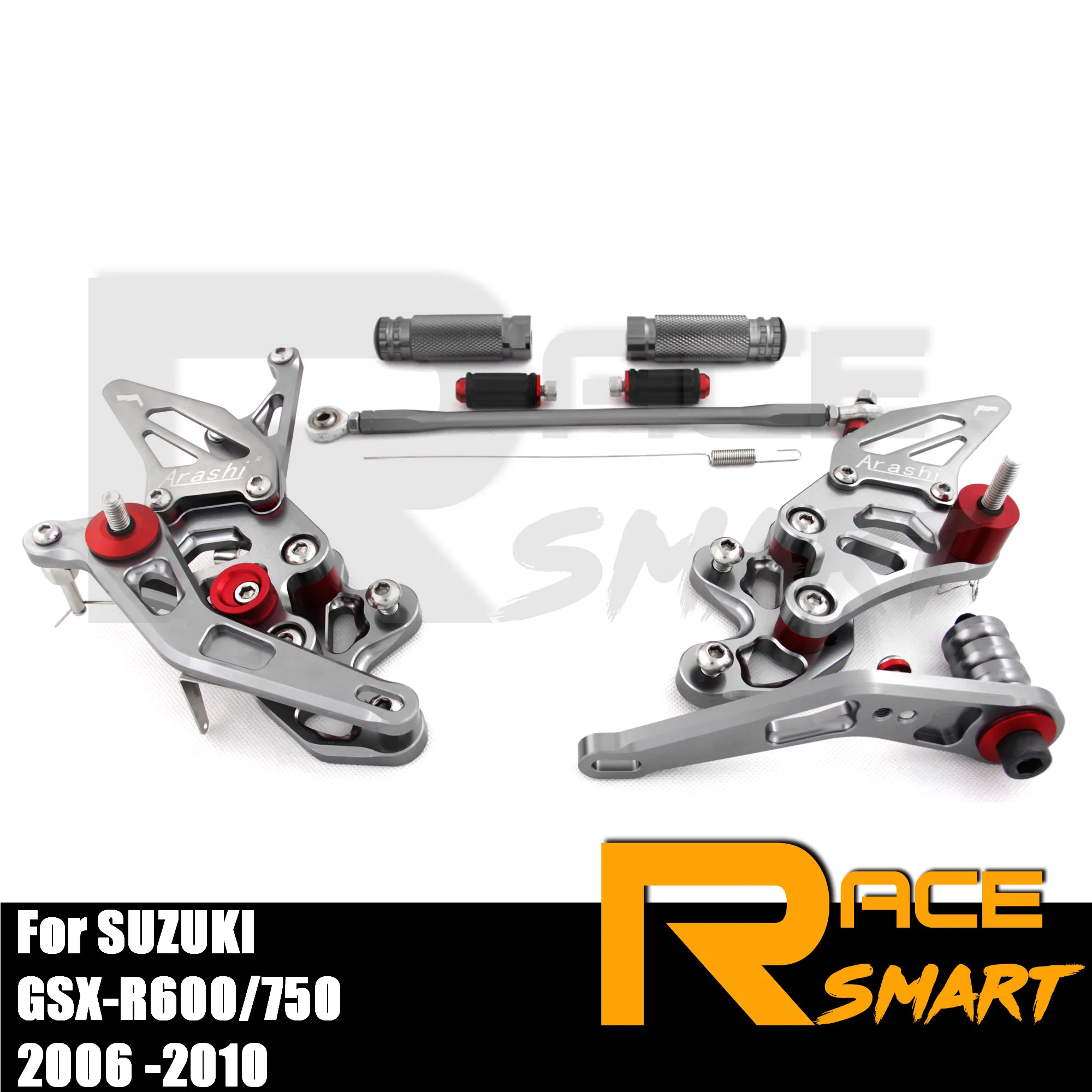 Для SUZUKI GSX-R600 GSXR750 2006-2010 Мотоцикл с ЧПУ Регулируемые задние комплекты подножки