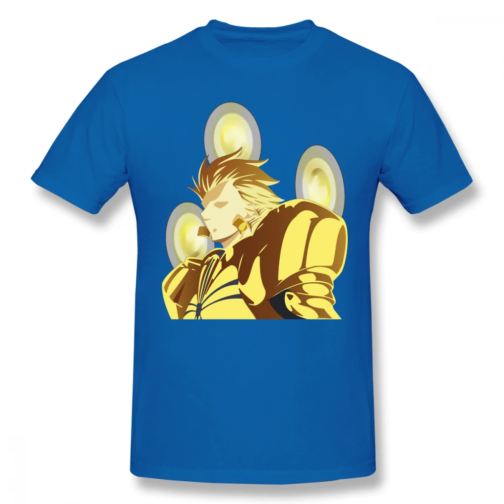 

Men Clothing Fate Stay Night T-Shirt Gilgamesh Fate Fashion Short Sleeve