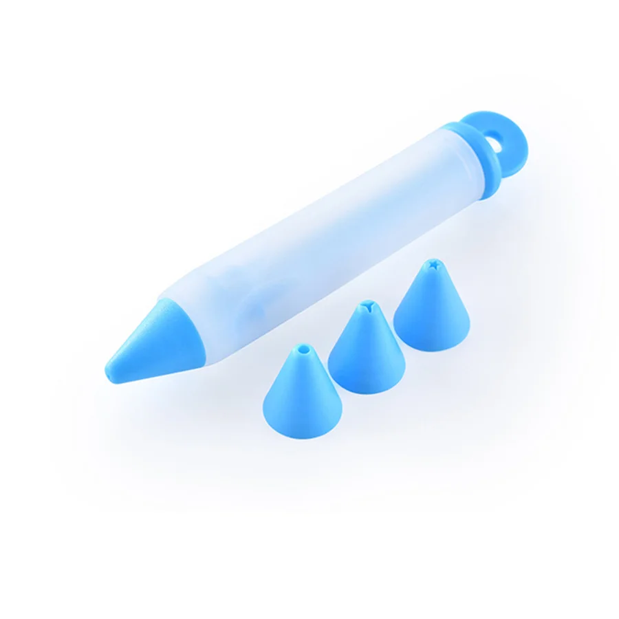 

2021 Silicone Food Writing Pen Chocolate Decorating Tools Cake Mold Cream Cup Cookie Icing Piping Pastry Nozzles